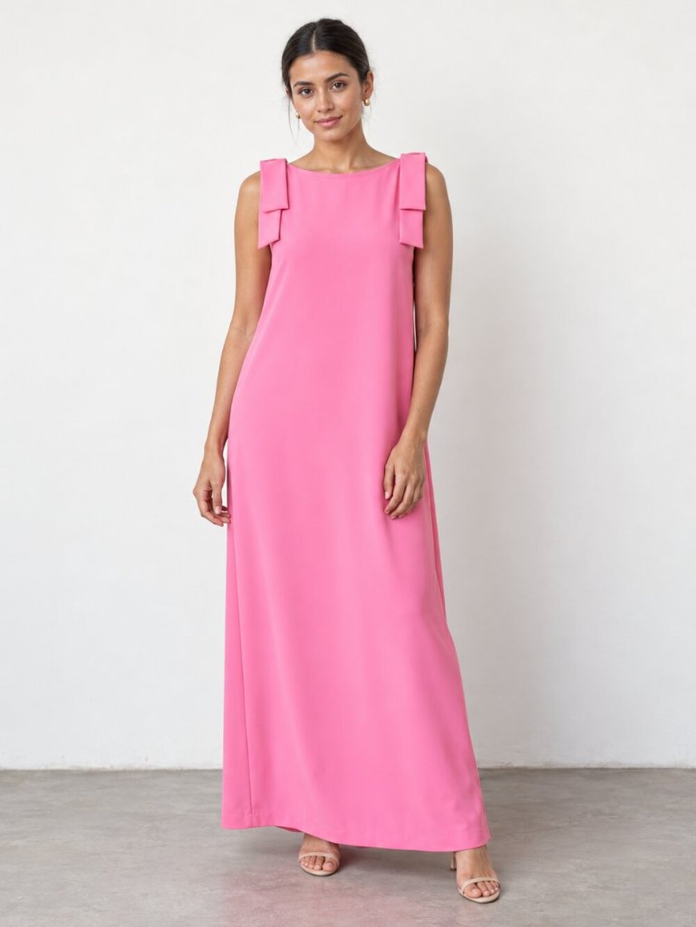 Abbey Glass Michelle Black Tie Gown Pink Formal Wedding Guest Dress (Size L)